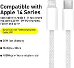 ⁦Heavy Duty【 For Apple MFi Certified 】by LDNIO 30W PD Fast Charging | USB-C to Lightning Cable | 2M Durable Power & Data Cord (480Mbps) for iPhone 14 Pro Max, 13, 12, 11, XR, X, 8Plus 7, iPad - White⁩ - الصورة ⁦3⁩