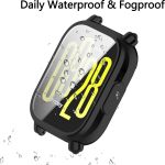 ⁦هيكل حماية لساعة شاومي ريدمي 5 اكتيف من دلع موبايلك، هيكل مع شاشة حماية، هيكل حماية عالي الدقة HD، هيكل حماية من السيليكون الناعم لساعة شاومي ريدمي 5 اكتيف (لون أسود)⁩ - الصورة ⁦5⁩