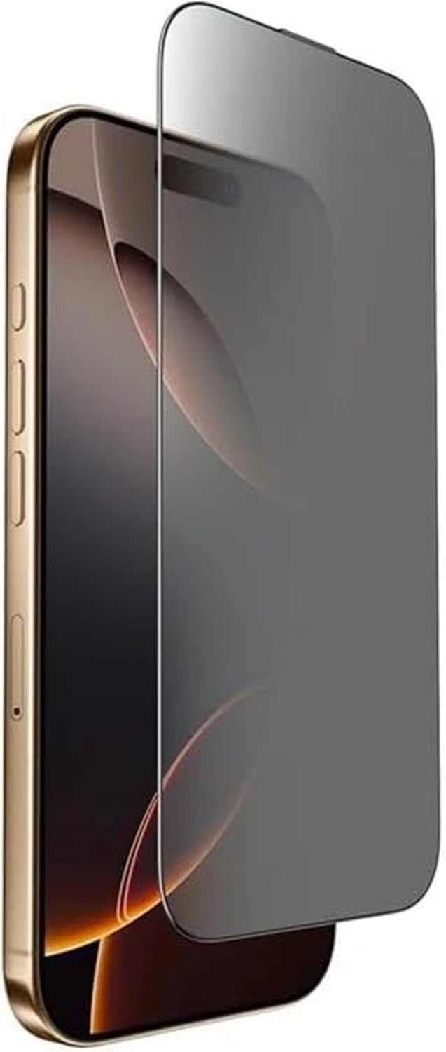 61ZBGdW3jeL._AC_SL1500_.jpg جوي رووم شاشة حماية JR-MQS0616 من الزجاج المقوى لموبايل ايفون 17 برو ماكس، تغطية كاملة 2.5D مع الخصوصية وتصميم مقاوم للغبار، وضوح عالي الوضوح، اسود