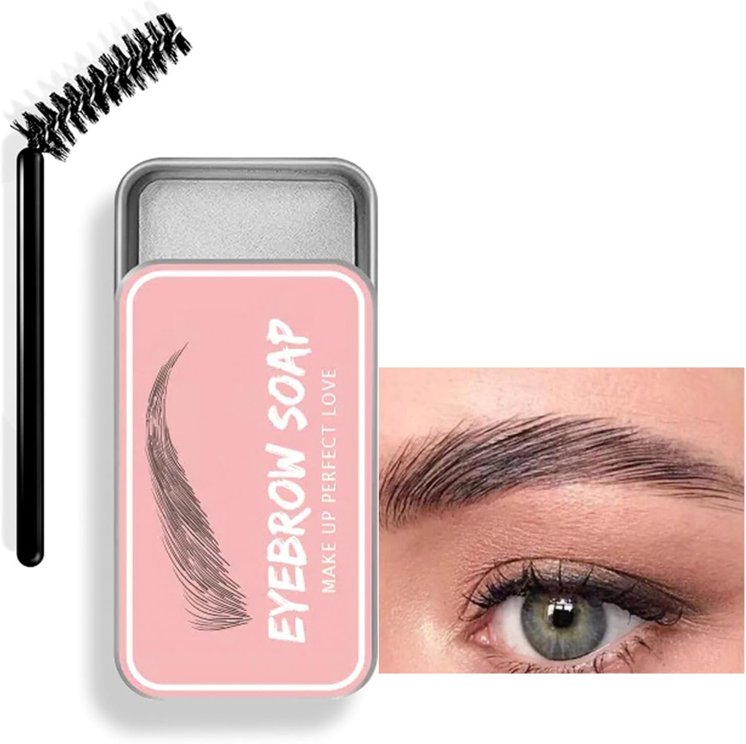 61ZOsGPxzXL._AC_SL1500_.jpg جل حواجب شفاف مقاوم للماء ويدوم طويلا ومقاوم للتلطخ، كريم تشكيل الحواجب للحواجب الطبيعية (فرشاة)