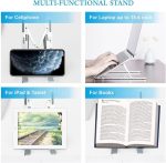 ⁦حامل لابتوب قابل للتعديل، حامل لابتوب محمول من الالومنيوم للمكتب، حامل دعم تبريد قابل للطي وجيد التهوية لاجهزة ابل ماك بوك برو/اير، اتش بي، سوني، ديل، والمزيد 10-15.6 انش⁩ - الصورة ⁦7⁩