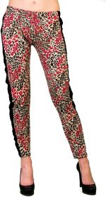 بنطال أحمر نسائى مشجر