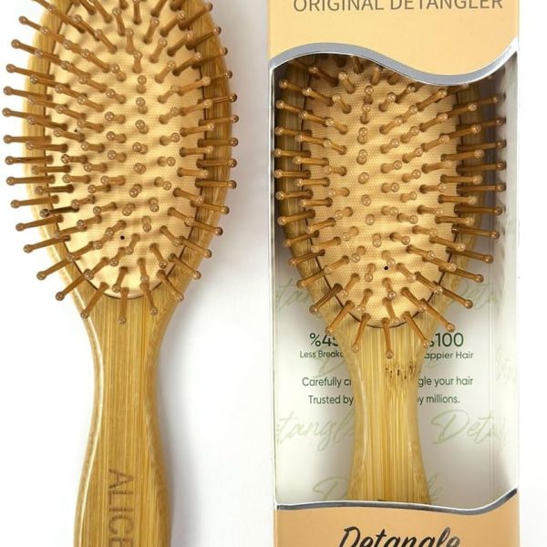 فرشاة شعر من الخشب لفك التشابك من اليس، للرجال والنساء