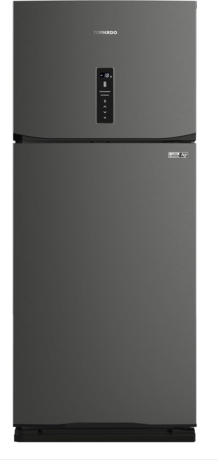 61bKv6YtgSL._AC_SL1500_.jpg TORNADO Refrigerator Inverter Digital No Frost 396 Liter Dark Stainless RF-480ATV-DST