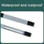 ⁦حامل قاعدة متحرك مانع للانزلاق مع قفل بطول قابل للتعديل متعدد الوظائف للمجفف والغسالة والثلاجة والخزانة والاريكة وما الي ذلك من دايوان، معدن، فضي⁩ - الصورة ⁦2⁩