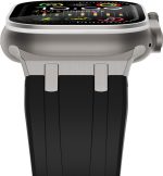 ⁦سوار ساعة ذكية بديل من الفولاذ المقاوم للصدأ بتصميم حلقات صلبة متوافق مع ساعة آبل بمقاسات 45 و44 و42 و41 و40 و38 ملم السلسلة 7 اس اي ومناسب لإصدارات السلسلة 1 و2 و3 و4 و5 و6 للرجال والنساء من كاديز⁩ - الصورة ⁦2⁩