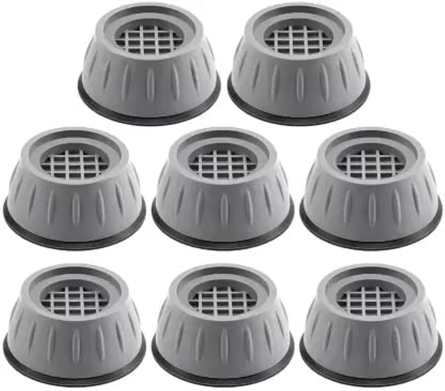 61cWdQkXROL._AC_SL1500_.jpg قواعد مضادة للاهتزاز لغسالة الملابس والمجفف ممتصة للصدمات وتقضي على الضوضاء لدعم غسالة ومنع اهتزازاها وحركتها وتأتي بمقاس موحد 8 قطع من فريش تعبئة أمامية رمادي