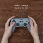 ⁦GameSir Tegenaria Lite Wired Controller for PC, Wired 1000Hz Polling Rate, Hall Effect Joysticks and 2 Remappable Buttons, Dual Vibration, Turbo, PC Controller for Steam/Android/iOS/Switch (Grey)⁩ - الصورة ⁦4⁩