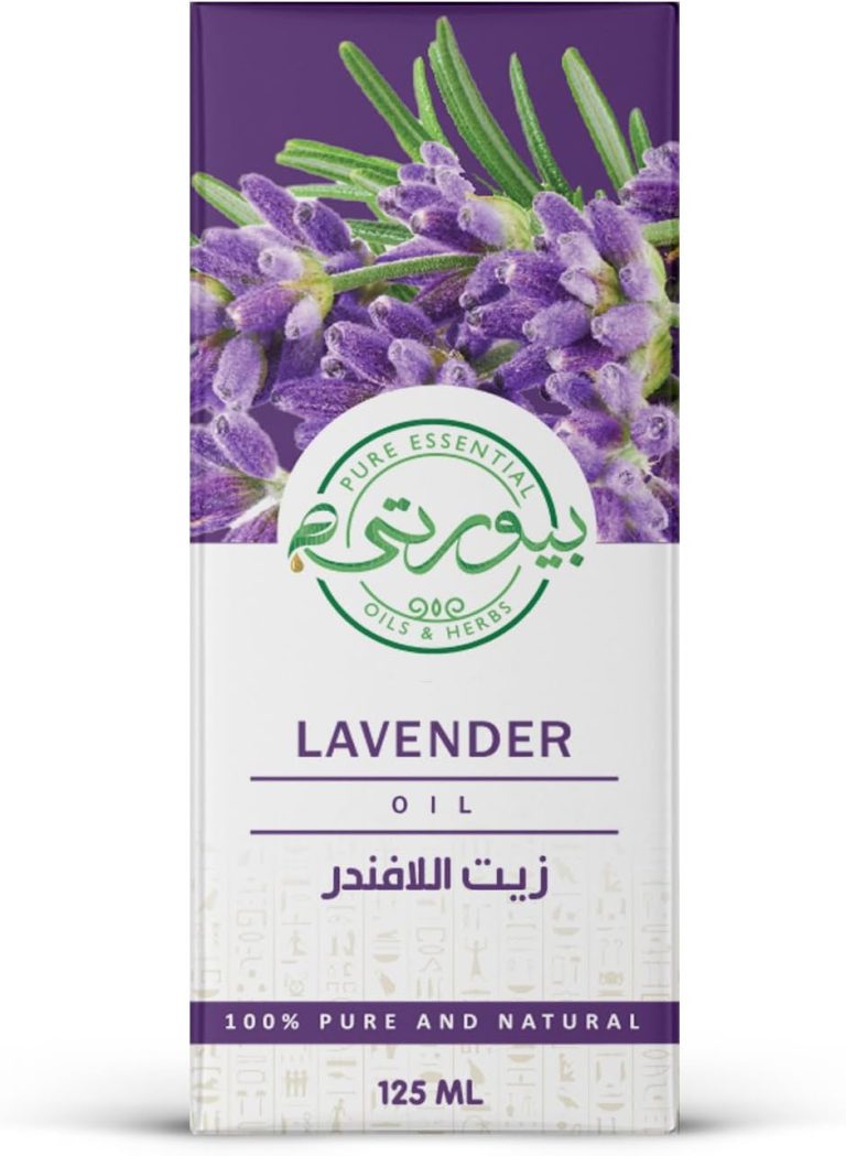 زيت اللافندر النقي والطبيعي 100% للعلاج العطري المهدئ والعناية بالبشرة، 125 مل - بيوريتي