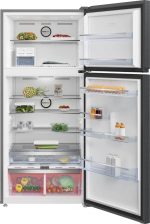 ⁦BEKO 650 Liter Refrigerator Net 630 Liter Nufrost Digital Touch - Faucet - Dark Stainless RDNE650E60ZXR⁩ - الصورة ⁦4⁩