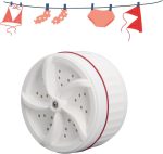 ⁦غسالة ملابس محمولة صغيرة الحجم بمنفذ USB لاسطح الترابيزات مناسبة لرحلات العمل تستغرق 30 دقيقة للغسل موفرة للطاقة والمساحة من دبفورز تحميل علوي أبيض⁩ - الصورة ⁦6⁩