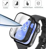 جراب حماية مقاوم للخدش لساعة هواوي فيت 3، مصنوع من البولي يوريثين الحراري المرن، شاملة للساعة الذكية للنساء والرجال، لون فضي