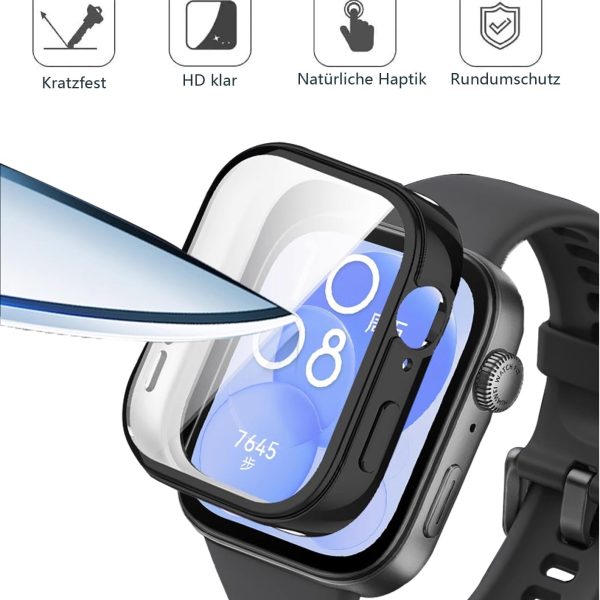 جراب حماية مقاوم للخدش لساعة هواوي فيت 3، مصنوع من البولي يوريثين الحراري المرن، شاملة للساعة الذكية للنساء والرجال، لون فضي