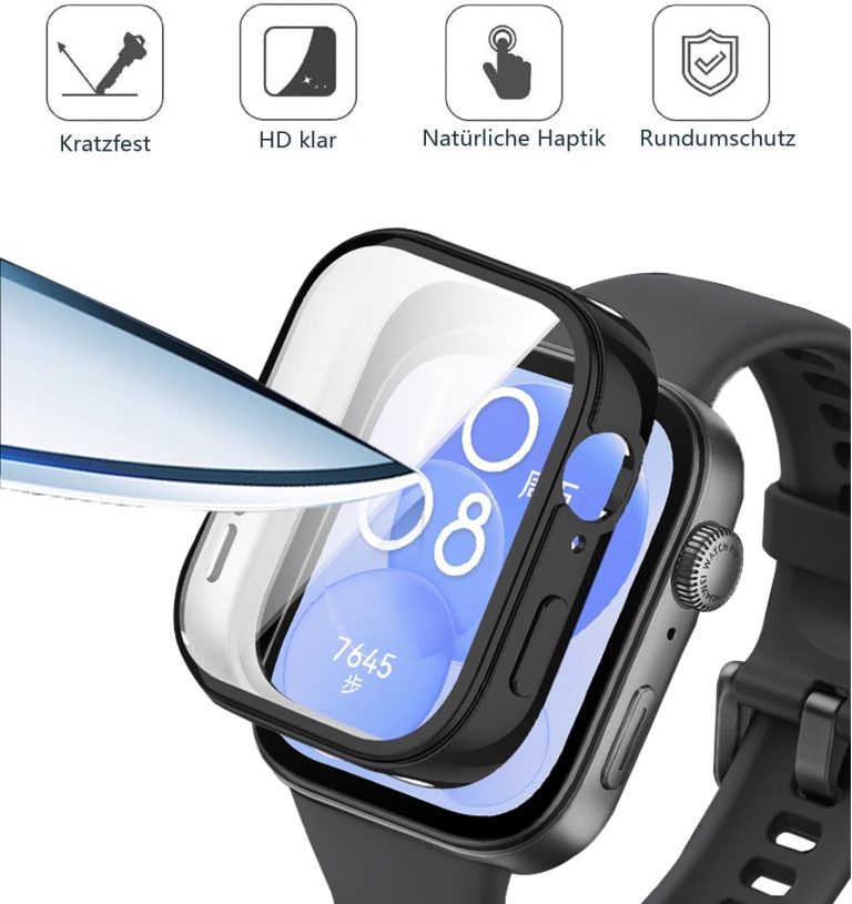 جراب حماية مقاوم للخدش لساعة هواوي فيت 3، مصنوع من البولي يوريثين الحراري المرن، شاملة للساعة الذكية للنساء والرجال، لون فضي