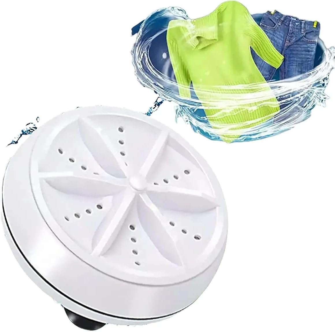 61fKPxrYBpL._AC_SL1500_.jpg غسالة محمولة بالموجات فوق الصوتية من دي ام جي، 4 أوضاع، غسالة توربو صغيرة الحجم مع طاقة USB وقاعدة لاصقة سفلية لغسالة توربو معقمة للمنزل والعمل والسفر وغرفة الكلية والسيارات الترفيهية والشقة