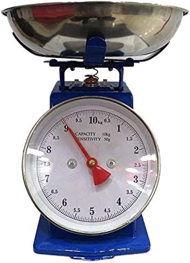 ماكينه كهربائيه (ميزان مطبخ ميكانيكي بوعاء ستانلس ستيل-.10 Kg -ازرق، 10.0 كيلوجرام)