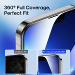 ⁦واقي شاشة كامل شفاف من الزجاج JR-Z24 لموبايل آيفون 15 برو ماكس من جوي رووم⁩ - الصورة ⁦6⁩