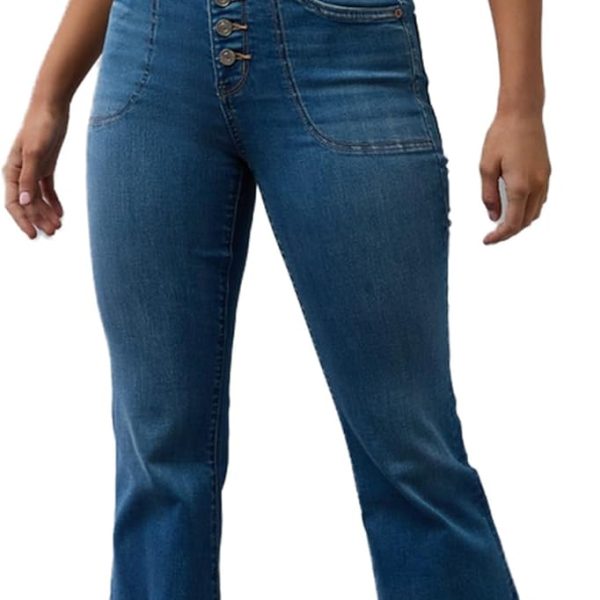 اميريكان ايغل بنطلون جينز نيكست ليفل بقصة واسعة وخصر مرتفع للنساء