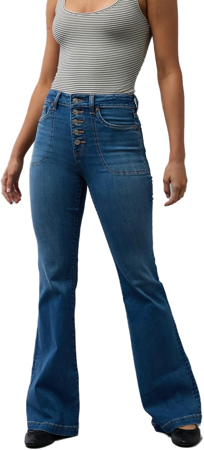 61feU6EKIsL._AC_SL1500_.jpg اميريكان ايغل بنطلون جينز نيكست ليفل بقصة واسعة وخصر مرتفع للنساء