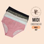 ⁦طقم ملابس داخلية قطنية للنساء، 5 قطع، الوان متنوعة، سراويل داخلية مريحة بخصر مرتفع⁩ - الصورة ⁦2⁩