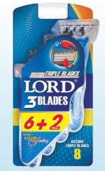 ⁦طقم ماكينات حلاقة للاستخدام مرة واحدة مزودة بثلاثة أمواس من لورد، طقم من 6 قطع بالإضافة إلى 2، من قطعتين⁩ - الصورة ⁦3⁩