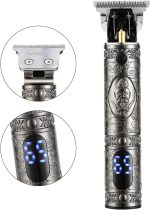 ⁦ماكينة حلاقة الشعر في جي ار الكهربائية للرجال لقص مع امشاط توجيه وشاشة LCD قابلة للتعديل بدون اسلاك كهربائية للمبتدئين والمحترفين صالونات التجميل وتشذيب الشعر.⁩ - الصورة ⁦9⁩