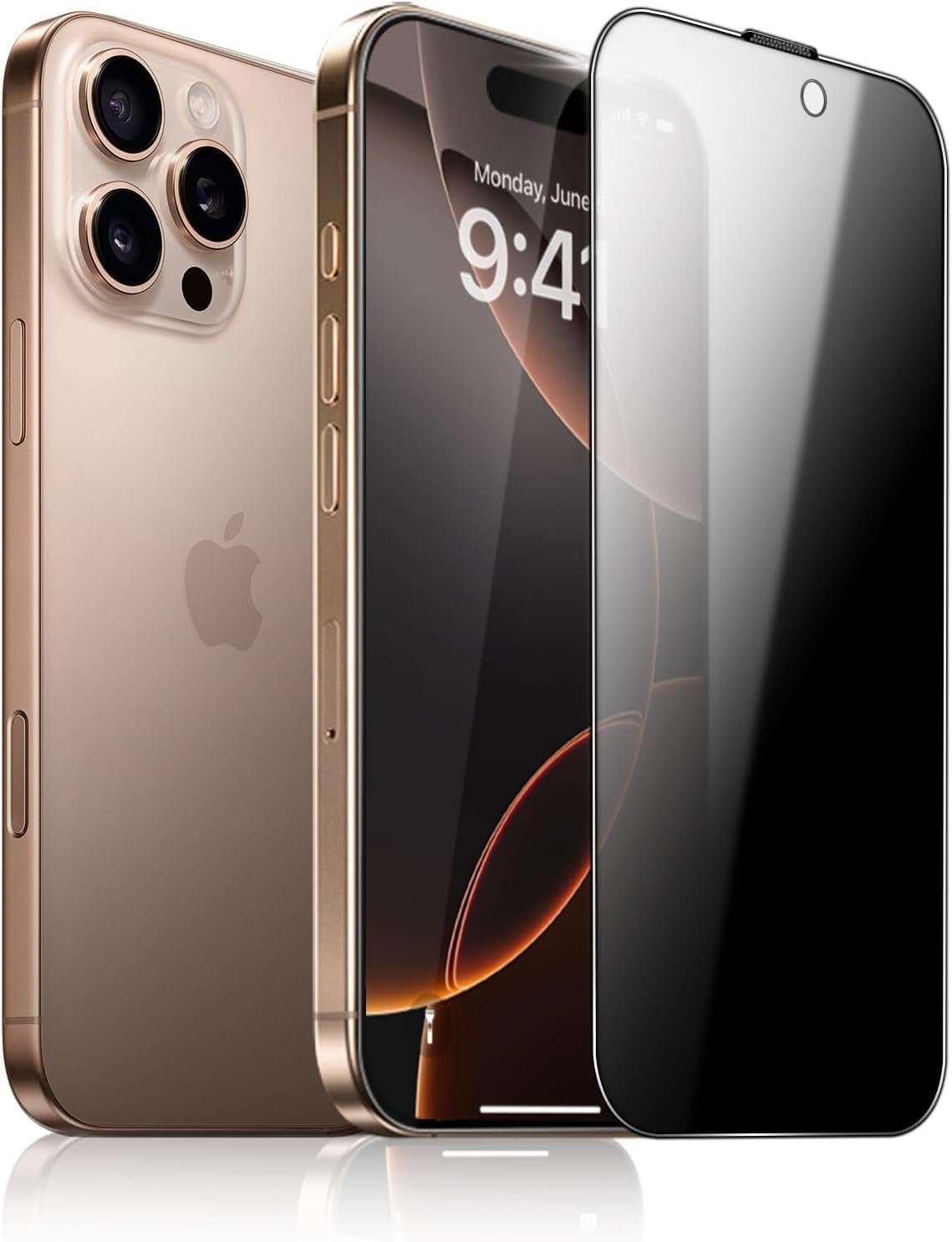 61hX2Ad5R8L._AC_SL1487_.jpg شاشة حماية للخصوصية مضادة للتجسس بإطار أسود لموبايل آبل آيفون (16 برو ماكس)