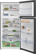 ⁦BEKO 650 Liter Refrigerator Net 630 Liter Nufrost Digital Touch - Faucet - Dark Stainless RDNE650E60ZXR⁩ - الصورة ⁦3⁩