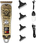ماكينة حلاقة وقص شعر احترافية من هوم جولد شفرة الستانلس ستيل وقت تشغيل ممتد حتى 120 دقيقة قص حاد دقيق موديل HG-903 لون ذهبي بي