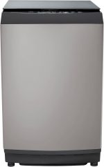 غسالة تحميل علوي بتقنية الفقاعات الدقيقة للغاية والتموجات الكبيرة بوضع فازي وخاصية الإغلاق السلس وسهولة التركيب مع فلتر مياه مدخل من توشيبا، لون فضي، سعة 10 كيلوجرام، موديل AW-UK1000HUPEG (SK)