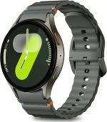 سوار رياضي سيليكون ناعم لجالاكسي ووتش 6 كلاسيك 47 ملم 43 ملم وجالاكسي ووتش 5 برو وووتش 4 كلاسيك 42 ملم 46 ملم للرجال والنساء بدون فجوات لسامسونج جالاكسي ووتش 7 6 5 4 FE 40 ملم 44 ملم