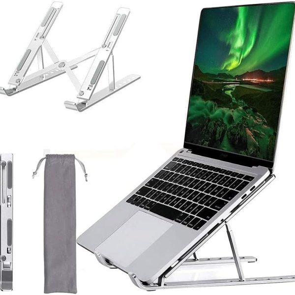 حامل لابتوب قابل للتعديل من ديازو ألومنيوم محمول بارتفاع للمكتب نوت بوك لأجهزة ماك برو آير اتش بي لينوفو سوني ديل 10-15.6 بوصة والتابلت