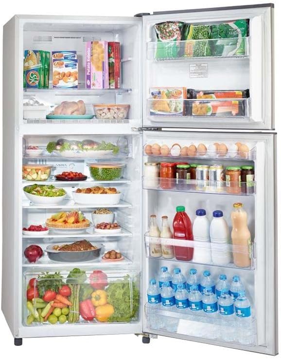 ثلاجة بخاصية اذابة الثلج نو فروست ومقبض دائري من توشيبا، 350 ليتر، طراز GR EF37 J C، ذهبي فاتح , عدد 1