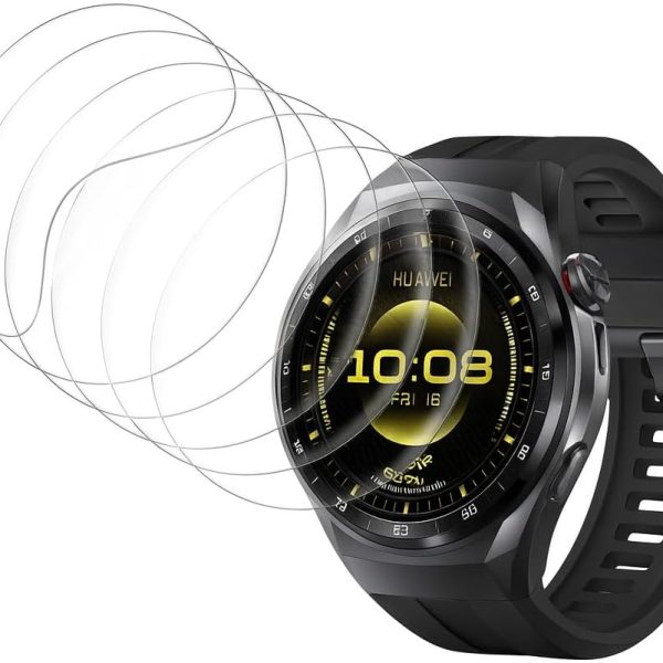 واقي شاشة من اروز (ست قطع) لساعة هواوي GT6 برو 46 ملم، مادة سيراميك، وضوح عالي الدقة، مضاد للخدش