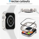 ⁦جراب حماية للشاشة متوافق مع ساعة ابل سلسلة 10 (46 ملم/ 42 ملم) من ميار، جراب صلب رفيع للغاية ومضاد للصدمات لساعة ابل 10 (46 ملم/ 42 ملم) (شفاف، 46 ملم)⁩ - الصورة ⁦2⁩