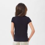 ⁦فانلة داخلية نصف كم للبنات - لون أسود، من مسيري⁩ - الصورة ⁦2⁩