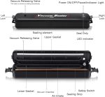 ⁦ماكينة تفريغ الهواء من اكياس الطعام واغلاقها اوتوماتيكيا - باللون الأسود⁩ - الصورة ⁦4⁩