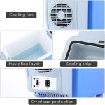 ⁦ثلاجة صغيرة محمولة للسفر والسيارة بجهد 12 فولت سيارة متعددة الوظائف بسعة كبيرة 7.5 ليتر مبرد مزدوج الوضع يمكن التحكم فيه للتبريد والتدفئة من Plan A⁩ - الصورة ⁦5⁩