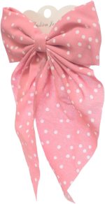 ⁦مشابك شعر بتصميم فيونكة للبنات من دافان - لون وردي⁩ - الصورة ⁦3⁩