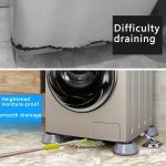 ⁦مجموعة وسادات لقواعد الغسالة، حصائر الغسالة المضادة للاهتزاز، ومثبط قدم مضاد للاهتزاز للغسالات والمجففات، وسادات عالمية مضادة للاهتزاز، عبوة من 4 قطع⁩ - الصورة ⁦5⁩