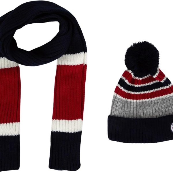 ديفاكتو طقم اوشحة وشالات ومناشف متعددة الالوان للاولاد، بوردو 5-9 سنوات