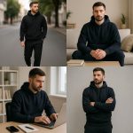 ⁦طقم رياضي رجالي مريح، بلوفر هودي وبنطلون، متوفر بألوان متعددة للشباب والرجال من ميزا⁩ - الصورة ⁦3⁩