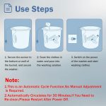 ⁦غسالة محمولة من الميكاكوز ملابس داخلية صغيرة تيربو مع USB دورة 30 دقيقة للمنزل والعمل والسفر والفصول الدراسية الجامعية والكارافان والشقق أبيض⁩ - الصورة ⁦7⁩