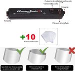 ⁦Vacuum Sealer Vacuum Machine, Automatic Vacuum Sealer Sous Vide, Film Sealer for Dry or Moist Food, Includes 10 Vacuum Bags and Hose⁩ - الصورة ⁦4⁩