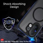 ⁦جراب مغناطيسي من جرابست لموبايل فيفو V60، مضاد للاصفرار، حماية من الدرجة العسكرية، غطاء واقي مضاد للصدمات مع حماية كاميرا لـ v60 5G (فيفو V60 5G/ فيفو V60e 5G/ فيفو T4 برو 5G)⁩ - الصورة ⁦8⁩