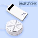 ⁦عرض خاص (10 قطع) من غسالة صغيرة محمولة بتقنية التنظيف بالموجات فوق الصوتية تيربو، أبيض، تعبئة أمامية، 0.8 كيلوجرام⁩ - الصورة ⁦4⁩