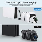 ⁦شاحن من ليكورلوف بتقنية USB، متوافق مع وحدات تحكم بلايستيشن 5 دوال سينس، بمنفذين⁩ - الصورة ⁦5⁩