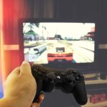 ⁦ذراع تحكم لجهاز بلاي ستيشن 3، بلوتوث لاسلكي باهتزاز مزدوج مع كابل شحن ومقابض الابهام من جامسوال، أسود⁩ - الصورة ⁦5⁩