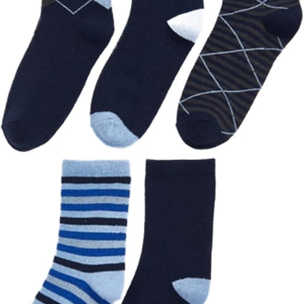 شرابات بطول الكاحل منقوشة للأولاد من 5 قطع من ال سي وايكيكي