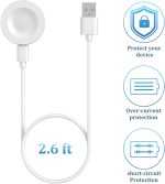 ⁦شاحن لساعة هواوي GT4/GT3/GT3 برو/GT2 برو/ووتش 4/4 برو/3/3 برو/التيميت/GT رانر من موجوست، كابل شحن USB بديل لاكسسوارات الساعات الذكية لون أبيض⁩ - الصورة ⁦3⁩